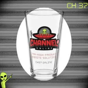 Channel 37 Online Beer Pint Glass