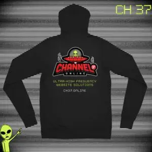 Channel 37 Online Unisex zip hoodie - Black