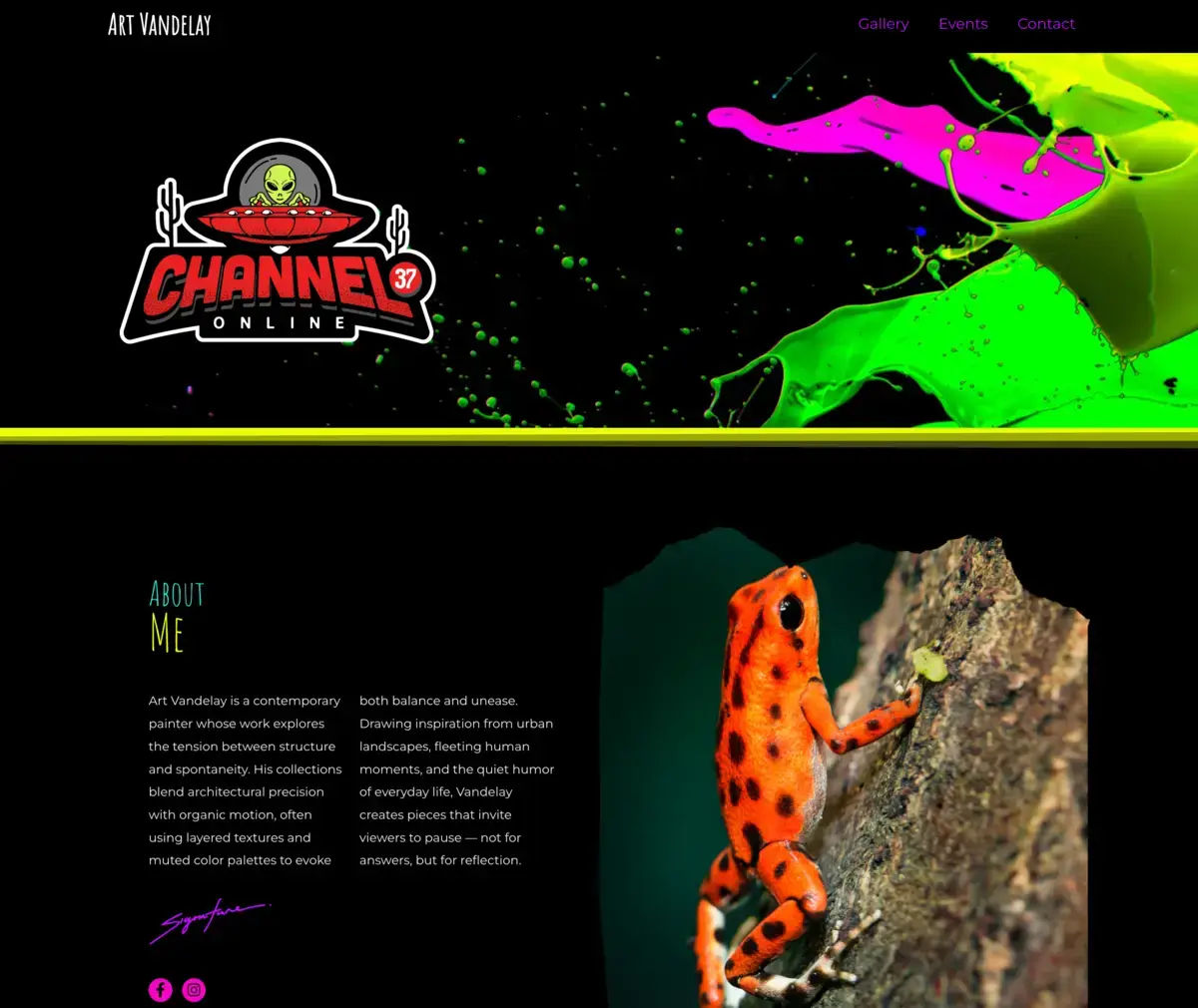 Art Vandelay website preview.
