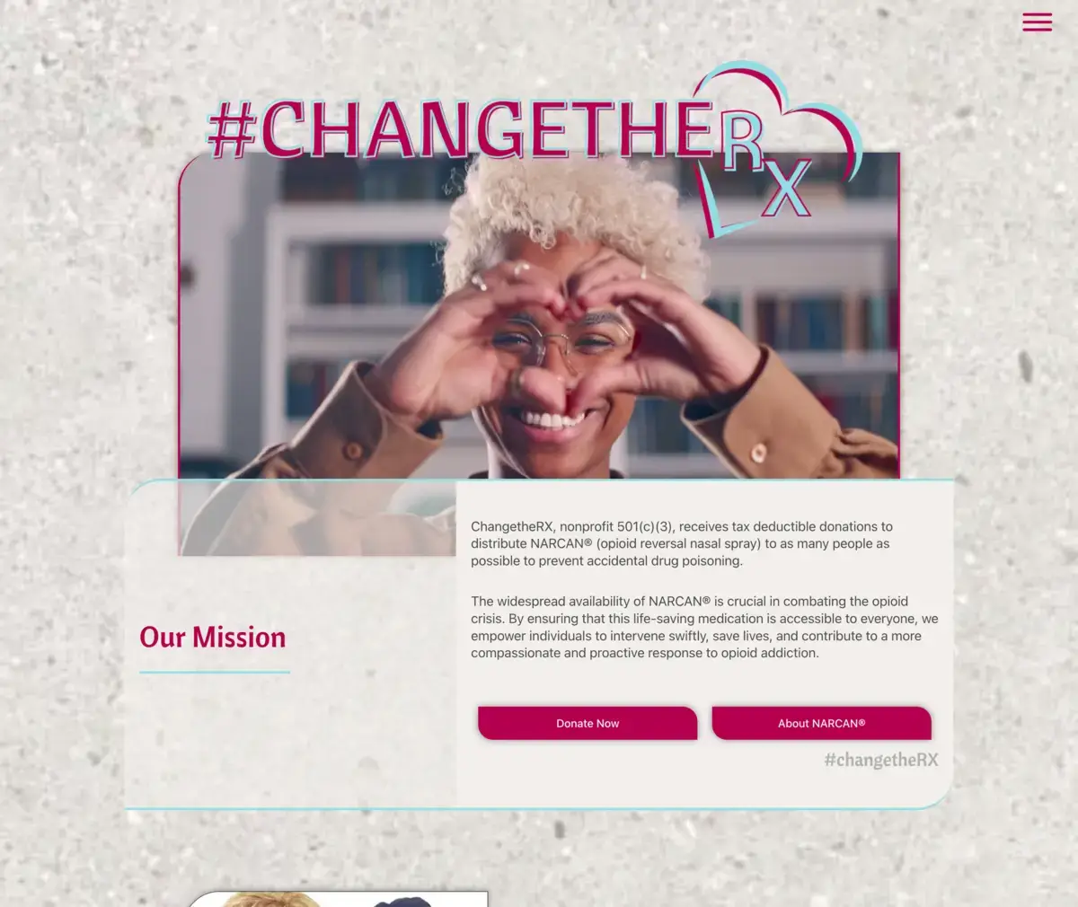 ChangetheRX website preview.