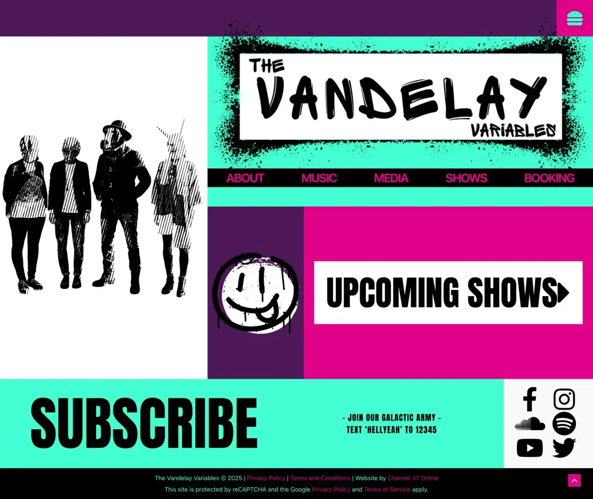 The Vandelay Variables website preview.