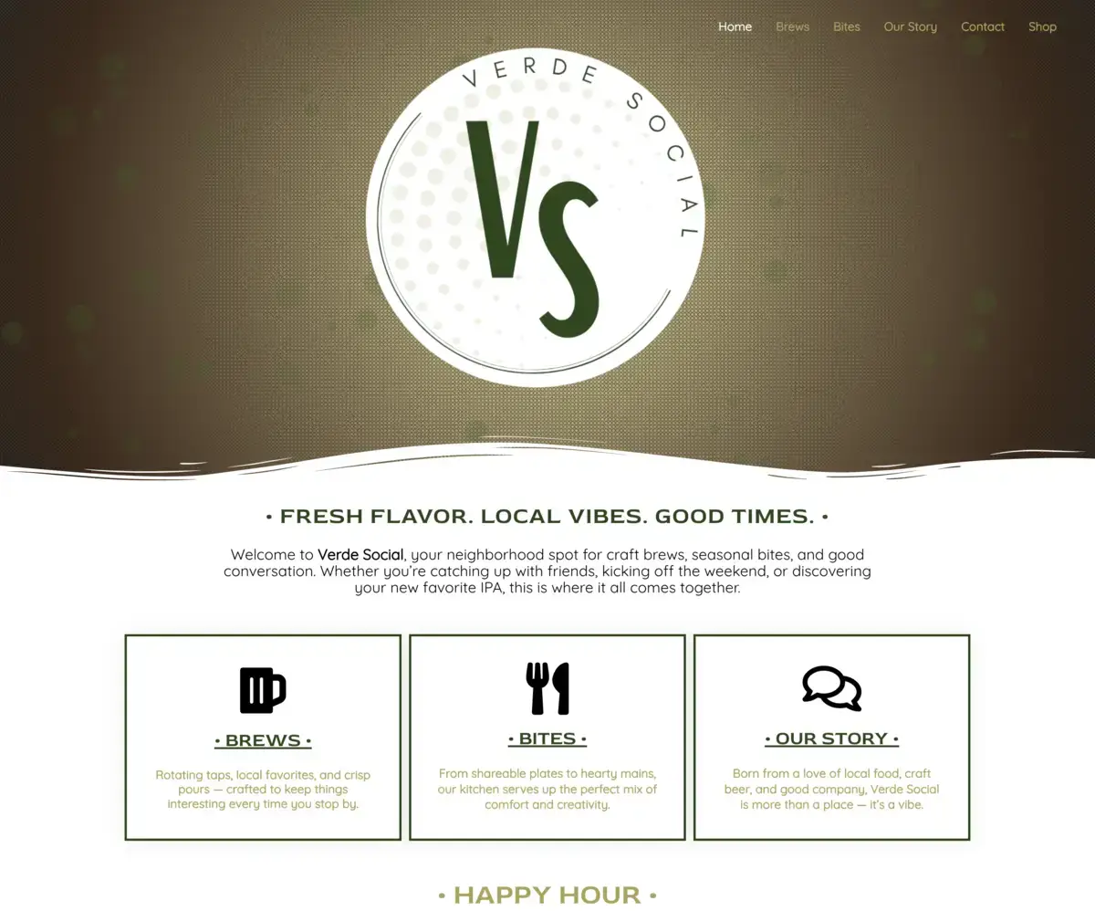 Verde Social website preview.